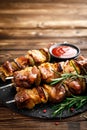 Grilled meat skewers, shish kebab Royalty Free Stock Photo