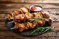 Grilled meat skewers, shish kebab