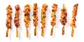 Grilled Meat on Wooden Skewers