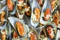 Grilled Mussles Royalty Free Stock Photo