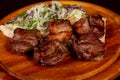 Grilled mutton kebab Royalty Free Stock Photo