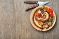 Grilled octopus on plate Royalty Free Stock Photo