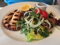 Grilled octopus on a plate