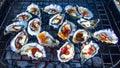 Grilled Oysters Royalty Free Stock Photo