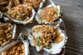 Grilled Oysters With oil, green onion, roasted peanut