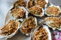 Grilled Oysters With oil, green onion, roasted peanut