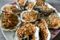 Grilled Oysters With oil, green onion, roasted peanut