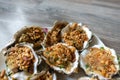 Grilled Oysters With oil, green onion, roasted peanut