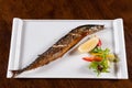 Grilled pacific saury Royalty Free Stock Photo