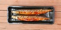 Grilled Pacific saury - Sanma, Japanese cuiseine Royalty Free Stock Photo