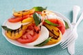 Grilled peach Caprese salad Royalty Free Stock Photo