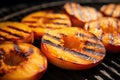 Grilled peach halves