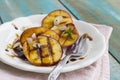 Grilled peaches