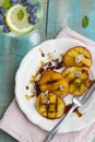 Grilled peaches Royalty Free Stock Photo