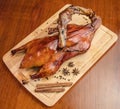 The grilled pecking duck