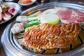 Grilled pork belly korean barbecue Royalty Free Stock Photo