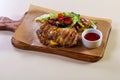 Grilled pork with cheese Royalty Free Stock Photo