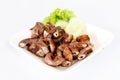 grilled pork chitterlings Royalty Free Stock Photo