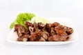 grilled pork chitterlings Royalty Free Stock Photo