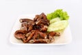 grilled pork chitterlings Royalty Free Stock Photo