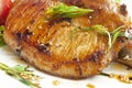 Grilled pork chop with spices Royalty Free Stock Photo