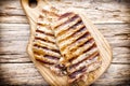 Grilled pork chops pieces. Spices and rosemary. Royalty Free Stock Photo