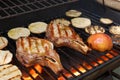 Grilled Pork Chops and Vegetables