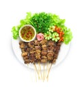 Grilled Pork Intestines with Bamboo stick