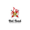 Grilled pork kebabs logo design,hot food,skewer,restaurant,barbeque,grill and smoke,vector template
