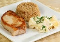 Grilled pork loin steak