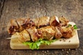Grilled pork meat kebab Royalty Free Stock Photo