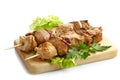 Grilled pork meat kebab Royalty Free Stock Photo