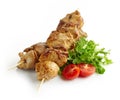 Grilled pork meat kebab Royalty Free Stock Photo