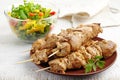 Grilled pork meat kebab Royalty Free Stock Photo