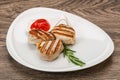 Grilled pork medallion with sauce Royalty Free Stock Photo