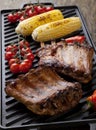 Grilled Pork Ribs On Griddle