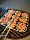 Grilled Pork Sliders in Slider Rack Royalty Free Stock Photo