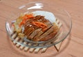 Grilled pork steak with Japanese rice Royalty Free Stock Photo