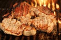 Grilled pork steaks Royalty Free Stock Photo