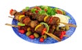 Grilled pork and sweet pepper kebabs Royalty Free Stock Photo