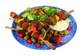 Grilled pork and sweet pepper kebabs Royalty Free Stock Photo