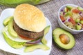 Grilled portabella burger. Royalty Free Stock Photo