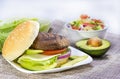 Grilled portabella burger. Royalty Free Stock Photo