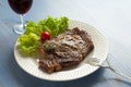 Grilled porterhouse with salad