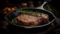 Grilled porterhouse steak, cooked to perfection generated by AI