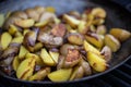 Grilled potatos with onionin