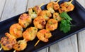 Grilled prawn kebab Royalty Free Stock Photo