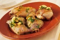 Grilled quail with garlic and parsley