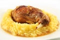 Grilled rabbit and mashed potatoes
