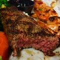 Grilled Rare New York Strip Steak Dinner